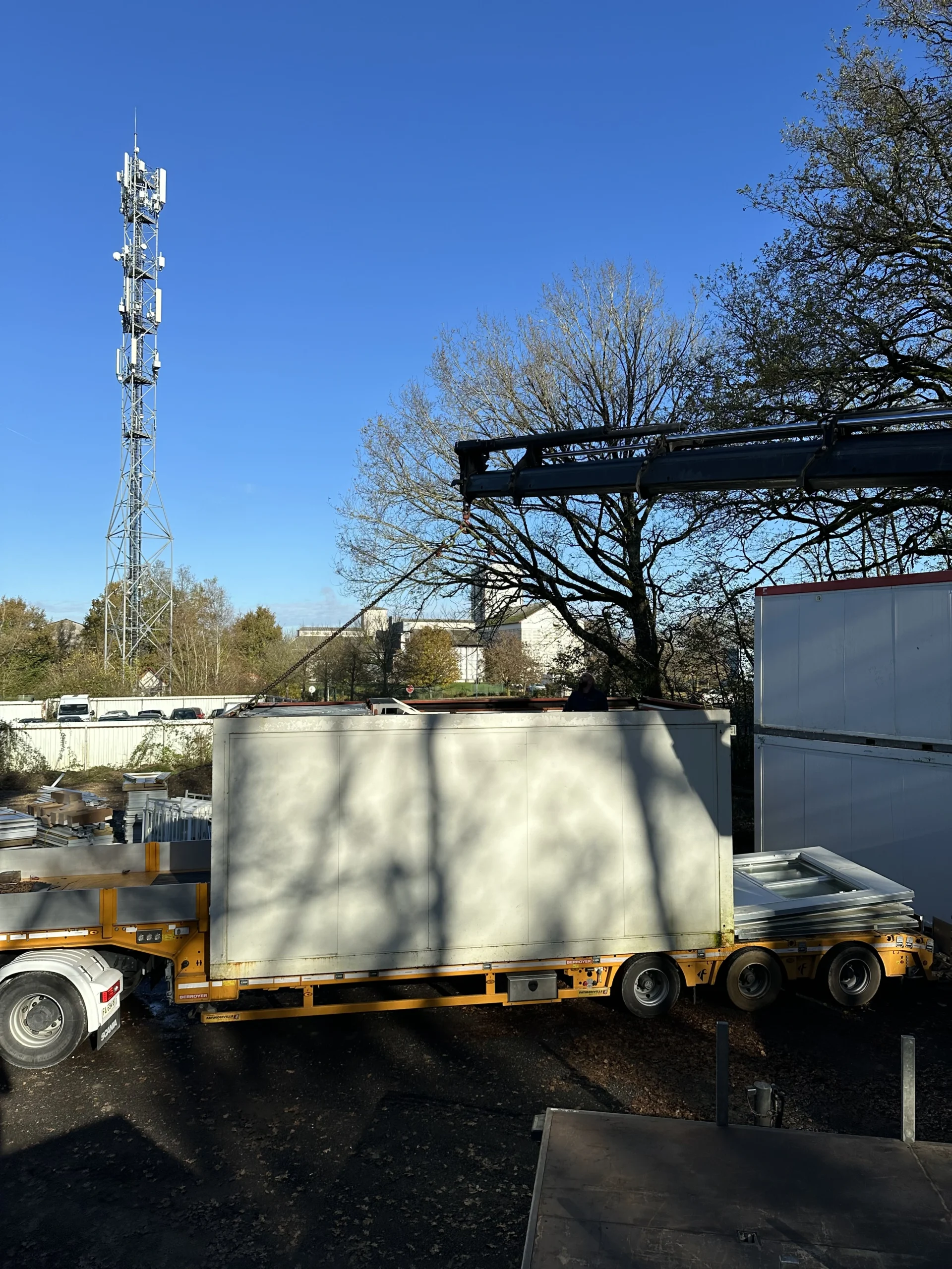 Livraison bâtiment modulaire